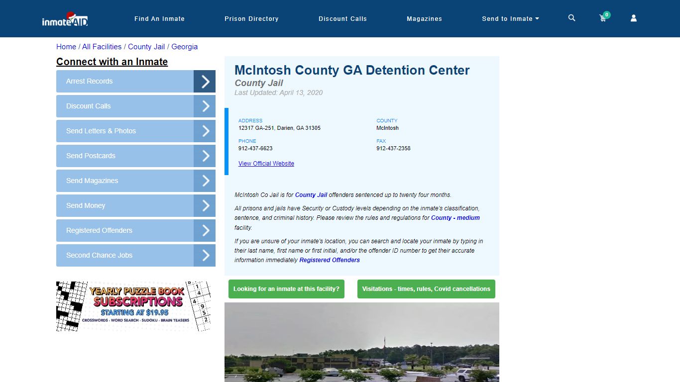 McIntosh County GA Detention Center - Inmate Locator - Darien, GA